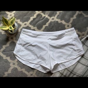 Lululemon White Athletic Shorts